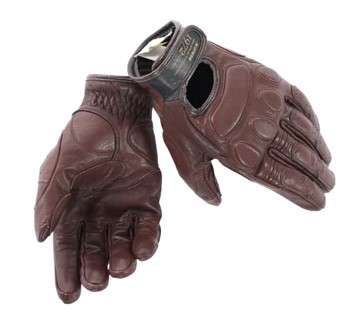 DAINESE 丹尼斯 BLACKJACK UNISEX GLOVES  復古山羊皮短版手套 深棕色